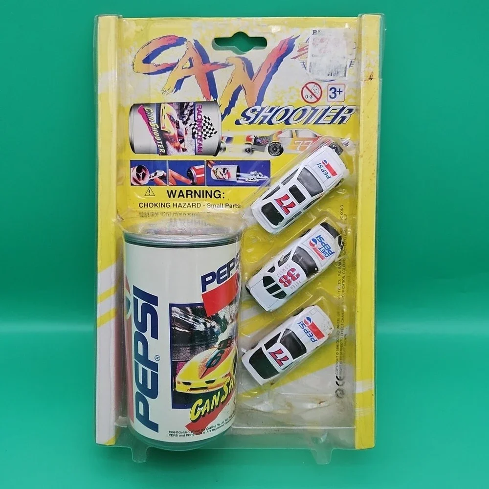 Special Edition Pepsi Can Shooter Die Cast Metal Golden‎ Wheel NOS
